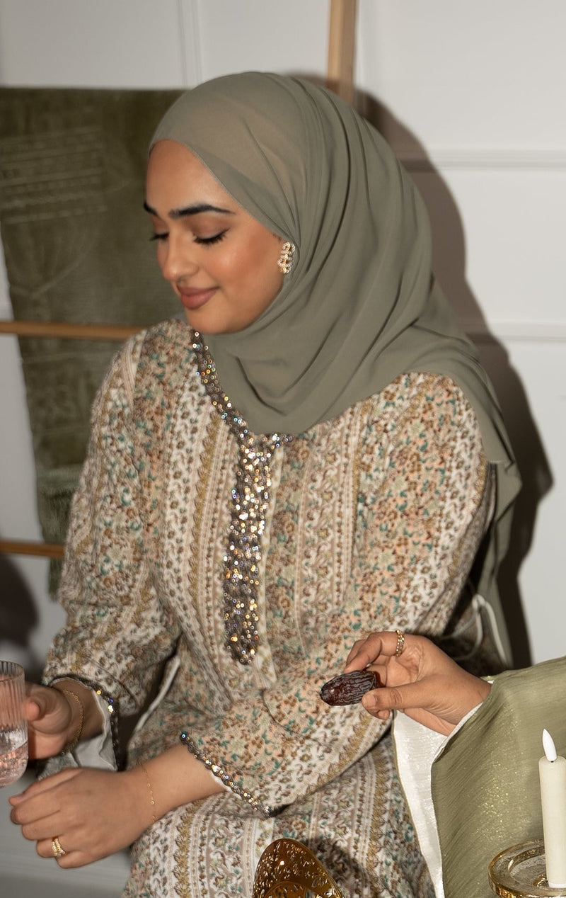 Sage Chiffon Hijab