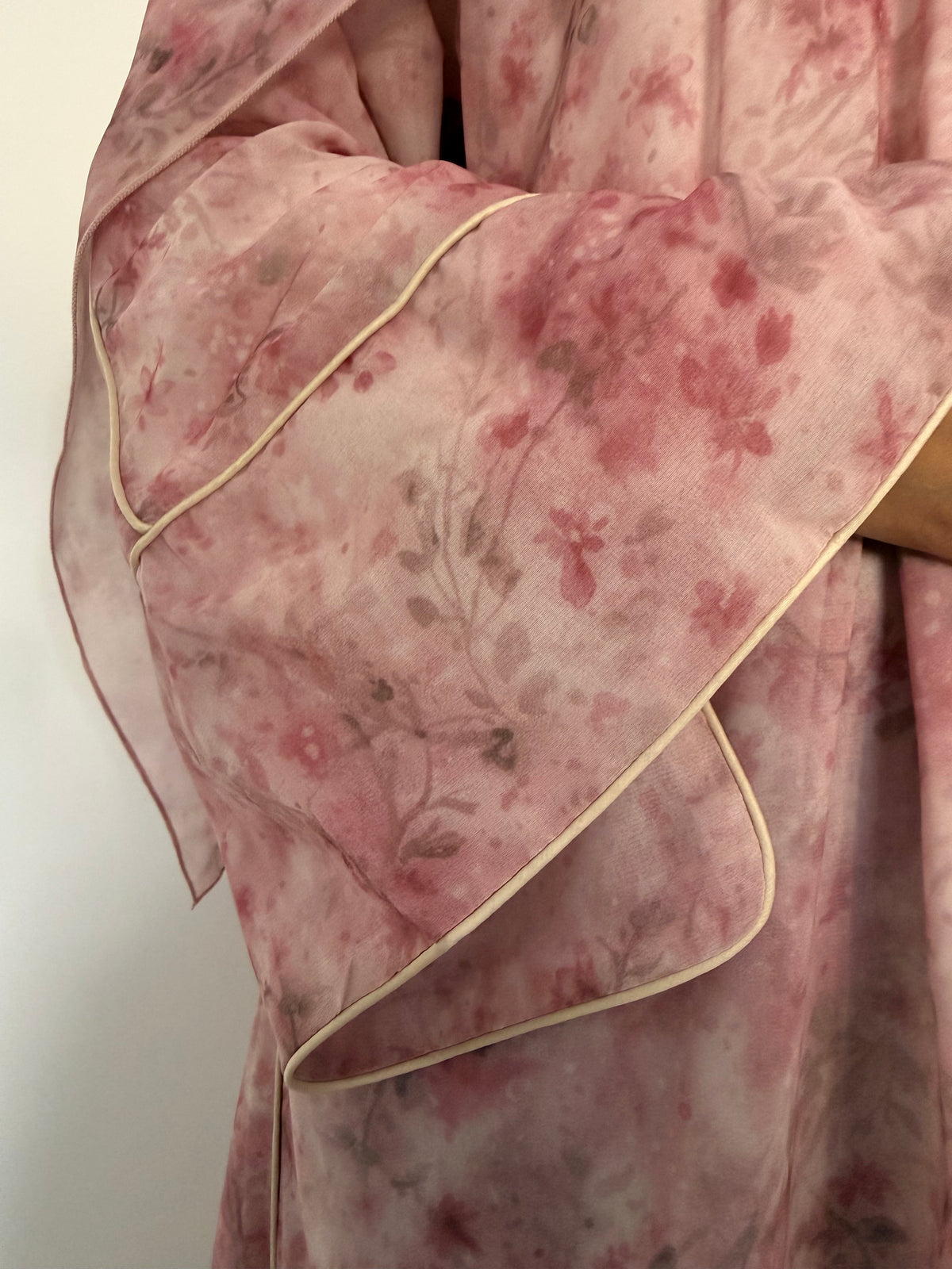 Alyssa Printed Floral Abaya Set - Blush Pink
